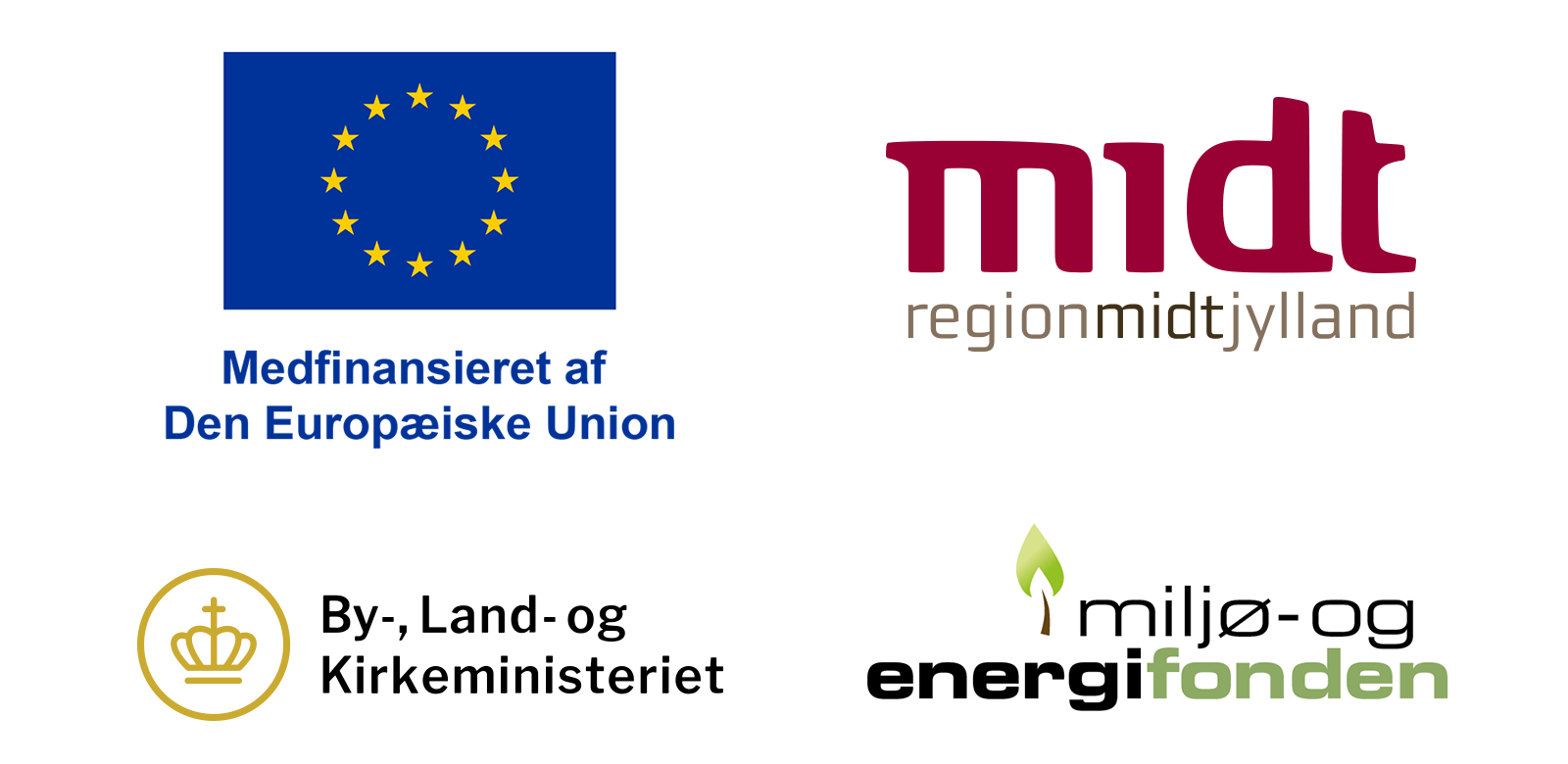 Nørre Snede Energifællesskab støttes af LAG Ikast-Brande, Region Midtjylland, By-, Land- og Kirkeministeriets Landdistriktspulje og Miljø- og Energifonden